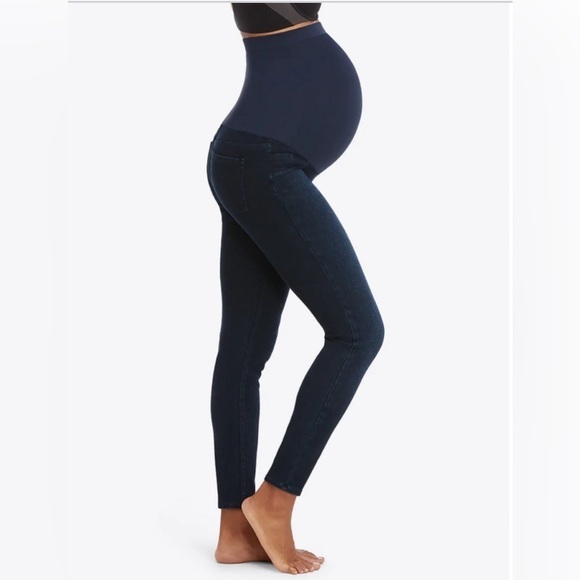 SPANX MAMA ANKLE JEN-ISH LEGGINGS TWILIGHT RINSE JEANS SIZE XL - Picture 4 of 11